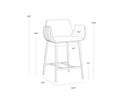 LUCANO COUNTER STOOL - BRAVO BLACK