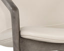 CINELLI LOUNGE CHAIR - ASH GREY ASTORIA CREAM LEATHER