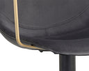 CASSIUS SWIVEL DINING ARMCHAIR - SLATE TINT NIGHTFALL BLACK