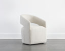 LLORET WHEELED DINING ARMCHAIR - MERINO PEARL