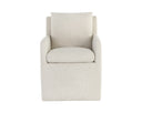GLENROSE WHEELED DINING ARMCHAIR - EFFIE LINEN