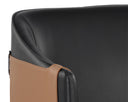 CARTER LOUNGE CHAIR - NAPA BLACK NAPA COGNAC