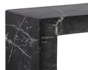 AXLE CONSOLE TABLE - MARBLE LOOK BLACK