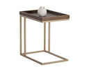 ARDEN C-SHAPED SIDE TABLE - GOLD RAW UMBER