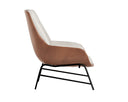 LUCIER LOUNGE CHAIR - BELFAST OATMEAL BRAVO COGNAC