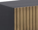 CARLIN NIGHTSTAND - BLACK ANTIQUE BRASS