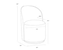 CAVOLI SWIVEL DINING CHAIR - EFFIE LINEN