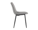 DREW DINING CHAIR - BLACK LIGHT GREY