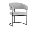 MARRIS DINING ARMCHAIR - GUNMETAL BELFAST HEATHER GREY