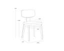 RICKETT DINING CHAIR - DARK BROWN DOVE CREAM