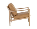 GILMORE LOUNGE CHAIR - LIGHT OAK SAHARA CAMEL LEATHER