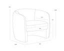 MIRCEA LOUNGE CHAIR - BERGEN IVORY