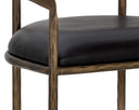 ZANATTA COUNTER STOOL - CHARCOAL BLACK LEATHER