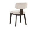 RICKETT DINING CHAIR - DARK BROWN DOVE CREAM