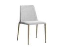 RENEE STACKABLE DINING CHAIR - ANTIQUE BRASS BELFAST HEATHER GREY BRAVO METAL