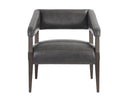 CARLYLE LOUNGE CHAIR - BRENTWOOD CHARCOAL LEATHER