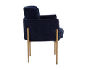 RICHIE DINING ARMCHAIR - ANTIQUE BRASS DANNY NAVY