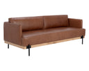 SAUL SOFA - SHALIMAR TOBACCO LEATHER