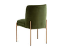 RICHIE DINING CHAIR - ANTIQUE BRASS FOREST GREEN