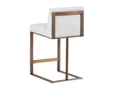 DEAN COUNTER STOOL - ANTIQUE BRASS CANTINA WHITE
