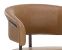 MARRIS COUNTER STOOL - GUNMETAL MILLIKEN COGNAC