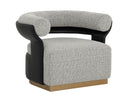 OLIDA SWIVEL LOUNGE CHAIR - HELIOS CHECK BLACK NAPA BLACK