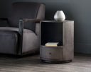 SIENA NIGHTSTAND - ROUND GUNMETAL