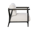 MUROS LOUNGE CHAIR - BLACK PALAZZO CREAM
