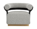 OLIDA SWIVEL LOUNGE CHAIR - HELIOS CHECK BLACK NAPA BLACK
