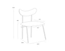 GIBBONS DINING CHAIR - ANTIQUE BRASS CHARCOAL BLACK LEATHER