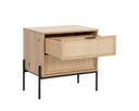 AVIDA NIGHTSTAND - BLACK RUSTIC OAKNATURAL