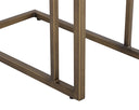 SAWYER END TABLE - ANTIQUE BRASS WHITE