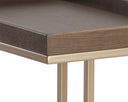 ARDEN C-SHAPED SIDE TABLE - GOLD RAW UMBER