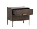 JADE NIGHTSTAND - ANTIQUE BRASS DARK MANGO