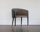 ASHER DINING ARMCHAIR - SPARROW GREY NAPA BLACK