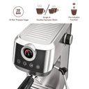 Wirsh 20 Bar Espresso Machine with Plastic Free Portafilter and Steamer, Pressure Gauge, Touch Screen, Full Stainless Steel (Home Barista Plus)